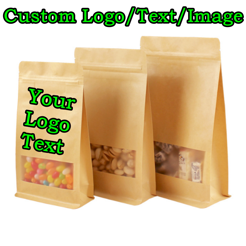 Logo Food Snack - 50 Unidades de Sacos Ziplock de